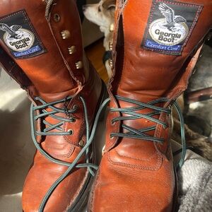 Georgia Boot Men's Chestnut Leather Work Boots
